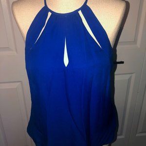Small silk Parker blue top - sleeveless